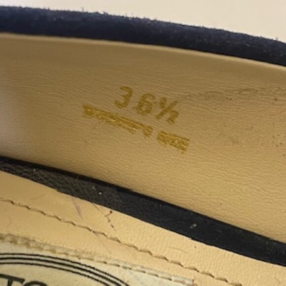 Tod's Blue Suede Kitten Heel with fringe, size 6 1/2 - Picture 7 of 10